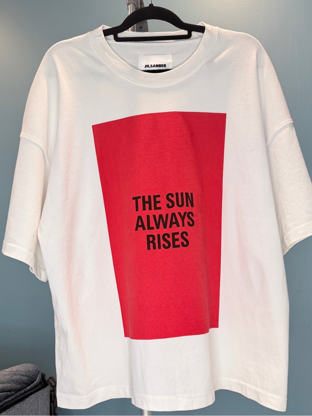 Jil Sander The Sun Always Rises Oversized Graphic Wool Blend Tee Size S
